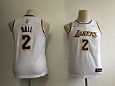 Youth Lakers 2 Lonzo Ball White 2018-19 Nike Swingman Jersey,baseball caps,new era cap wholesale,wholesale hats